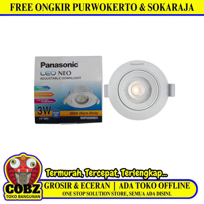 3 W / PANASONIC NEO Lampu Sorot Spot Tracklight LED Warna Warm White