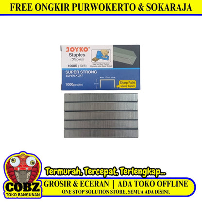 13 / 8 MM / JOYKO 1008S Refill Isi Guntacker Stapler Tembak 8 MM Dus