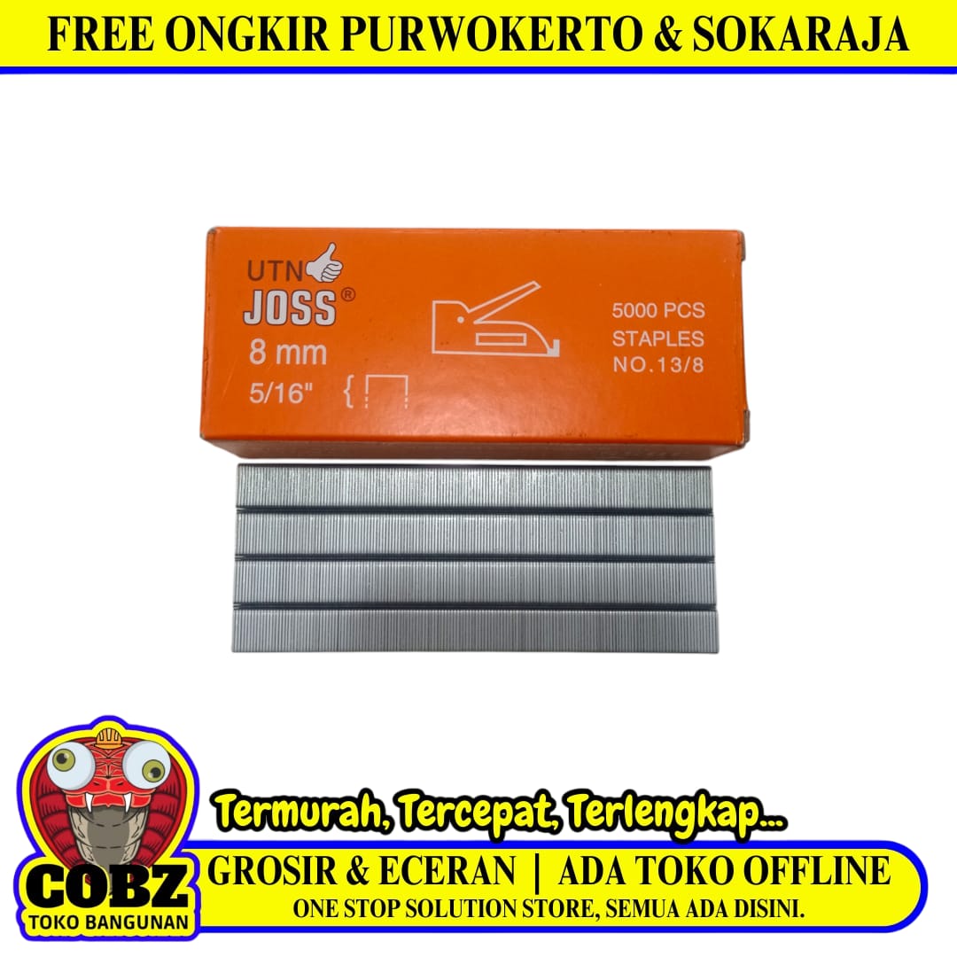 13 / 8 MM / JOSS Refill Isi Guntacker Stapler Tembak 8 MM Dus
