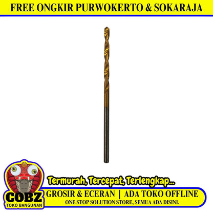 2 MM / IZM Shank Twist Drill Bits Mata Bor Besi Baja Kayu PVC