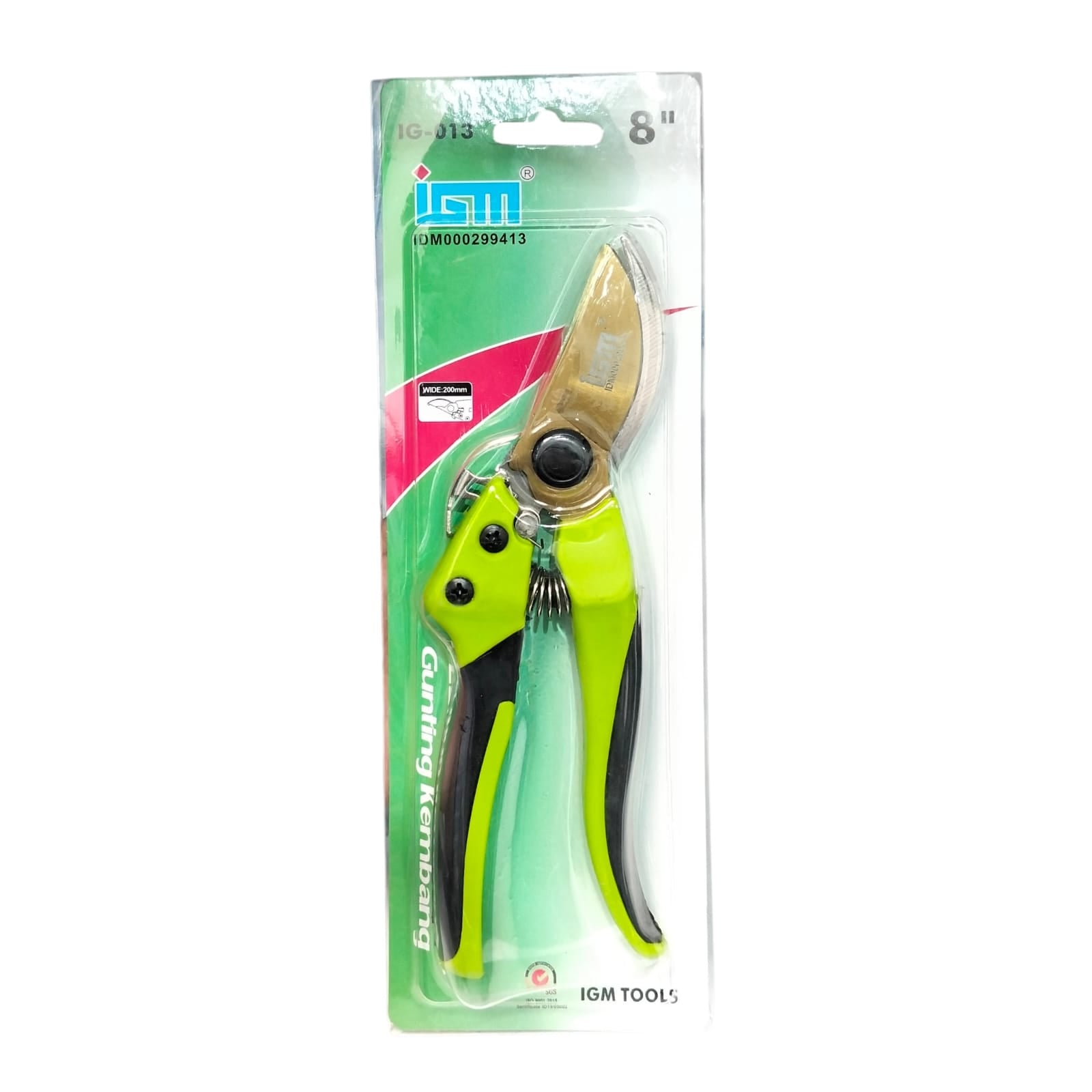 8 IN / IGM Gunting Dahan Bengkok Ranting Tanaman Pruning Shears Gagang Bahan