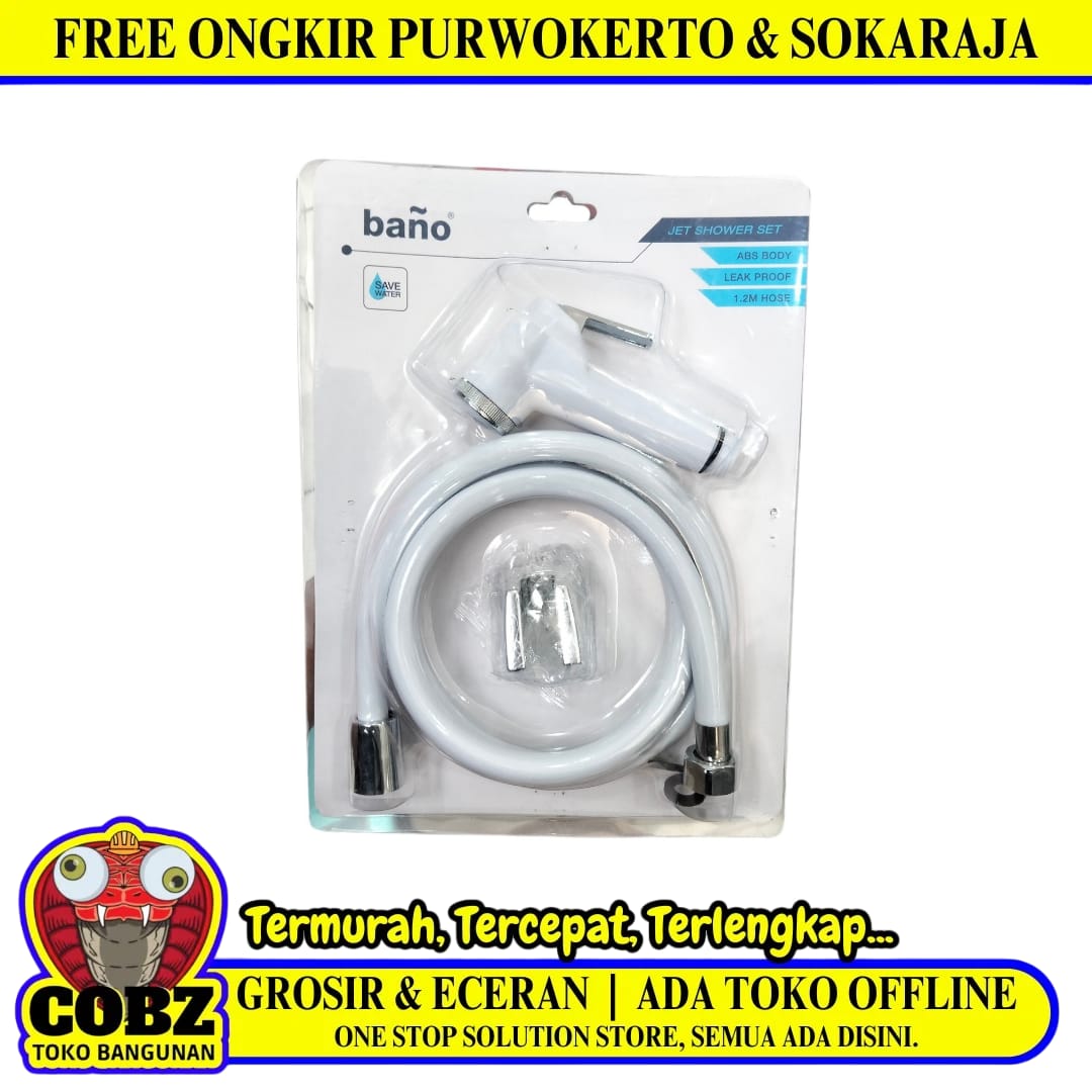 1/2 IN x 120 CM / BANO Jet Shower Cebok Toilet Plastik PVC Set