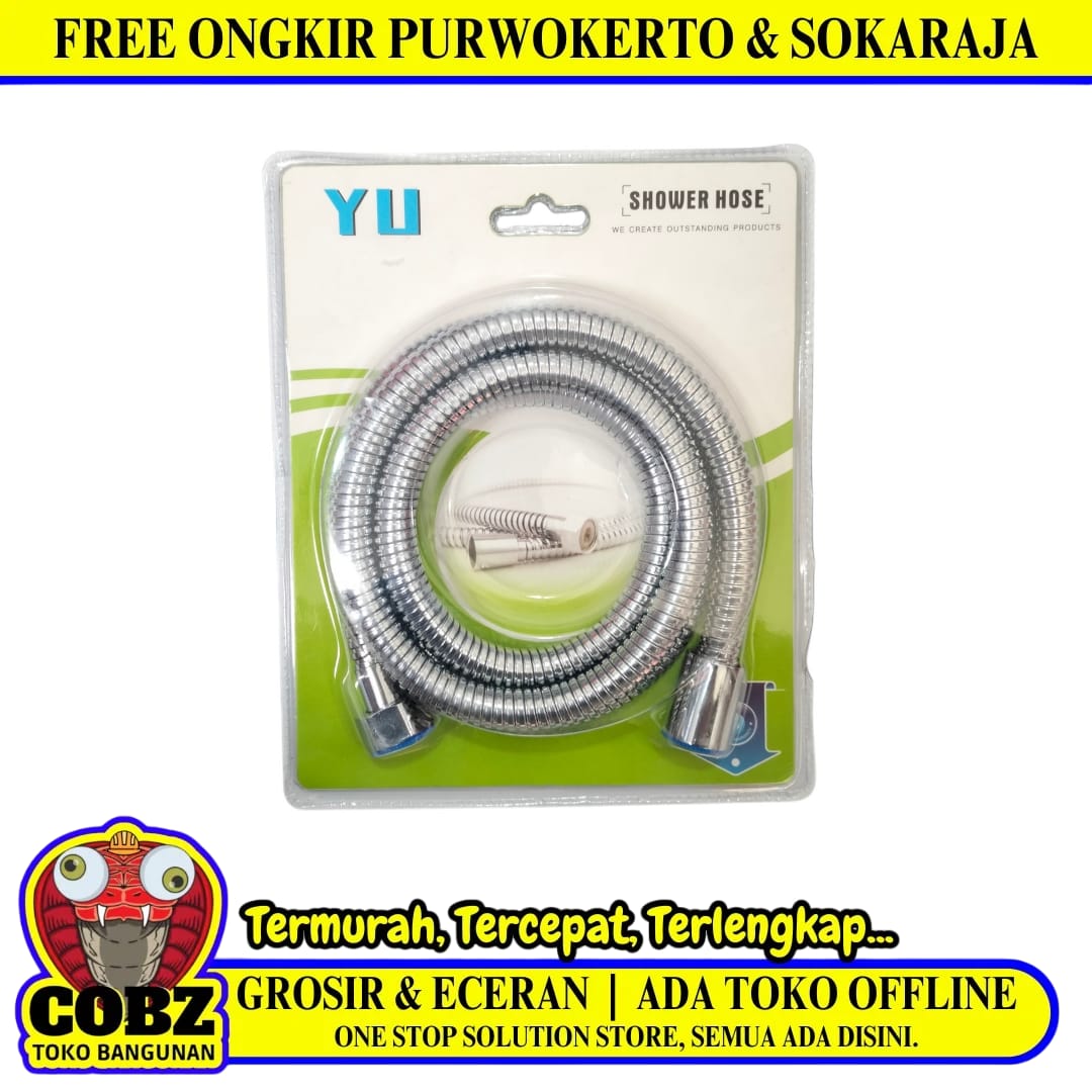1/2 IN X 150 CM / YU Selang Jet Shower Cebok Mandi Hose Stainless