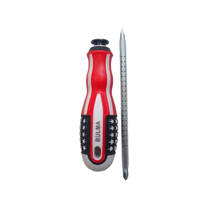 6 IN / BULMA Obeng Screwdriver Two Way Bolak Balik Plus Minus 2 In 1 Gagang Karet