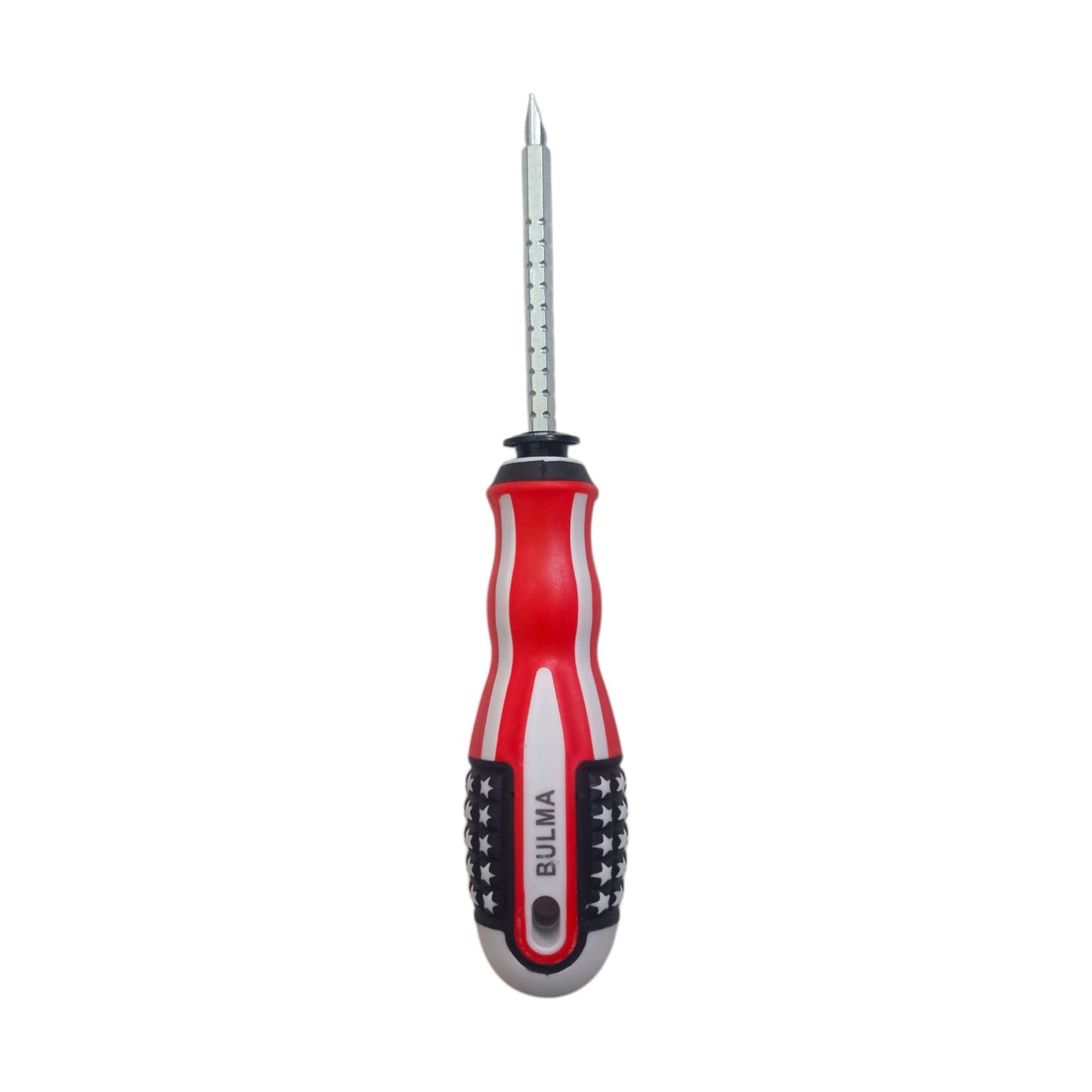 6 IN / BULMA Obeng Screwdriver Two Way Bolak Balik Plus Minus 2 In 1 Gagang Karet