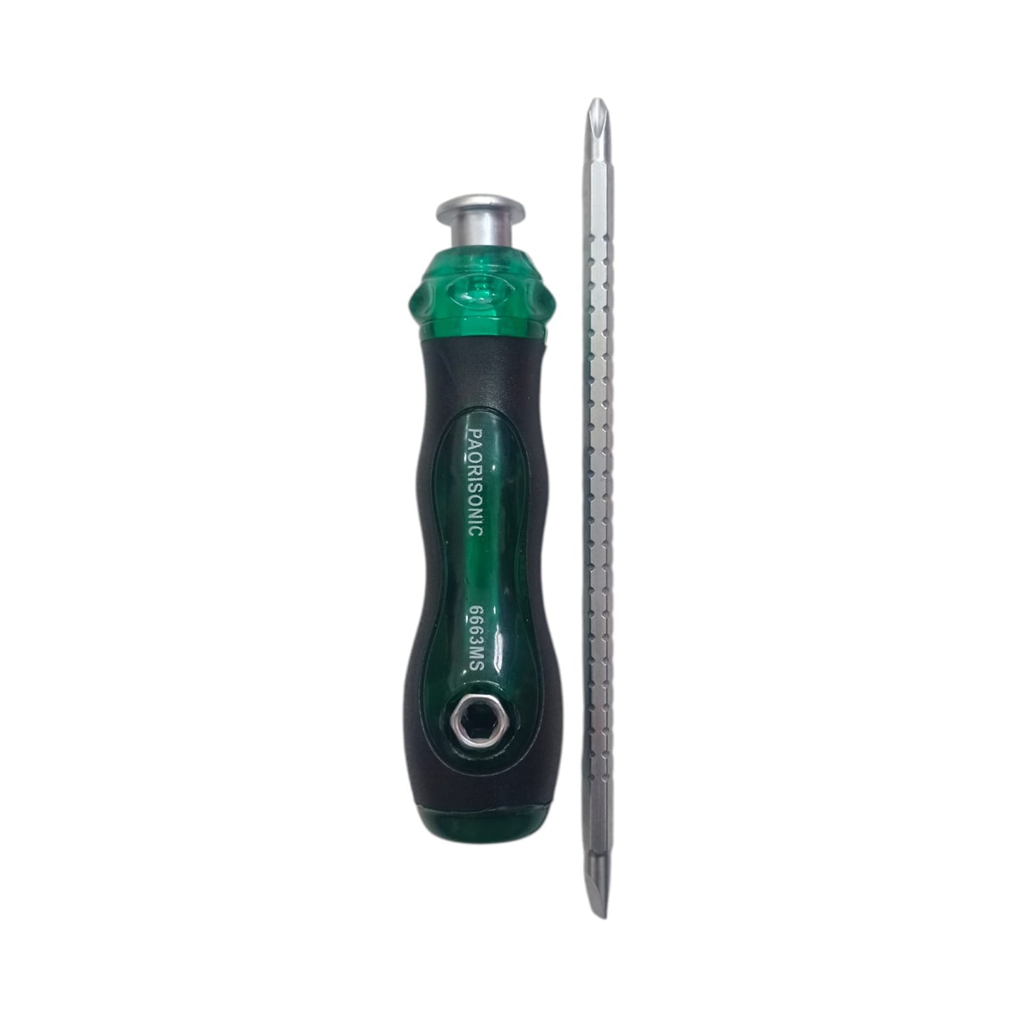 7 IN / PAORISONIC Obeng Screwdriver Two Way Bolak Balik Plus Minus 2 In 1 Gagang Fiber