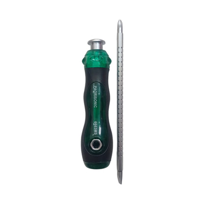 7 IN / PAORISONIC Obeng Screwdriver Two Way Bolak Balik Plus Minus 2 In 1 Gagang Fiber