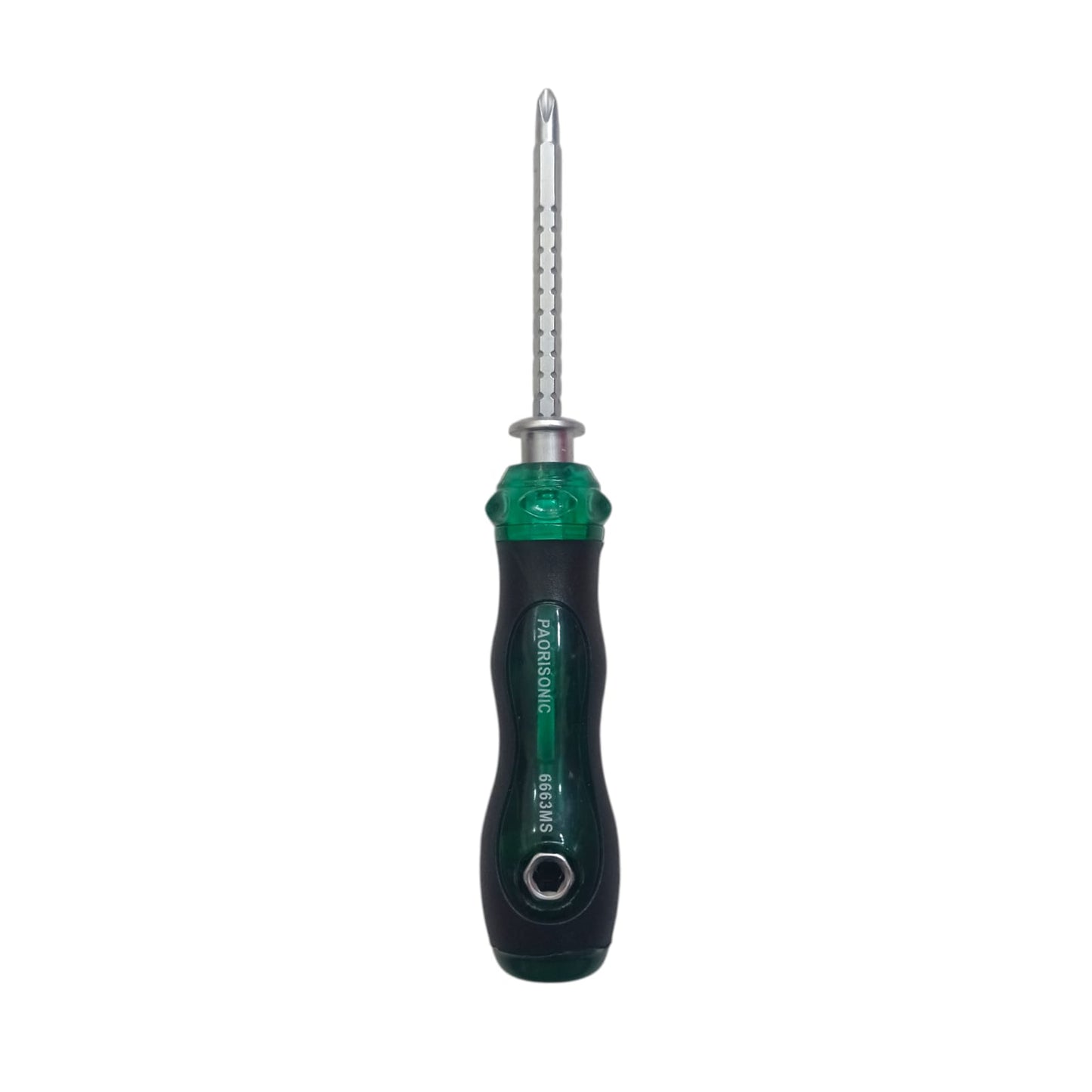 7 IN / PAORISONIC Obeng Screwdriver Two Way Bolak Balik Plus Minus 2 In 1 Gagang Fiber