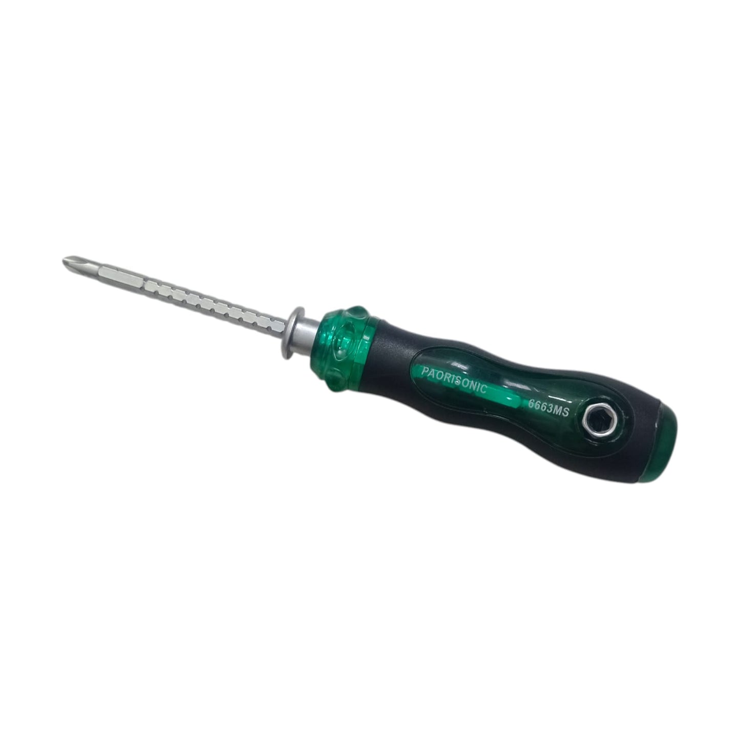 7 IN / PAORISONIC Obeng Screwdriver Two Way Bolak Balik Plus Minus 2 In 1 Gagang Fiber