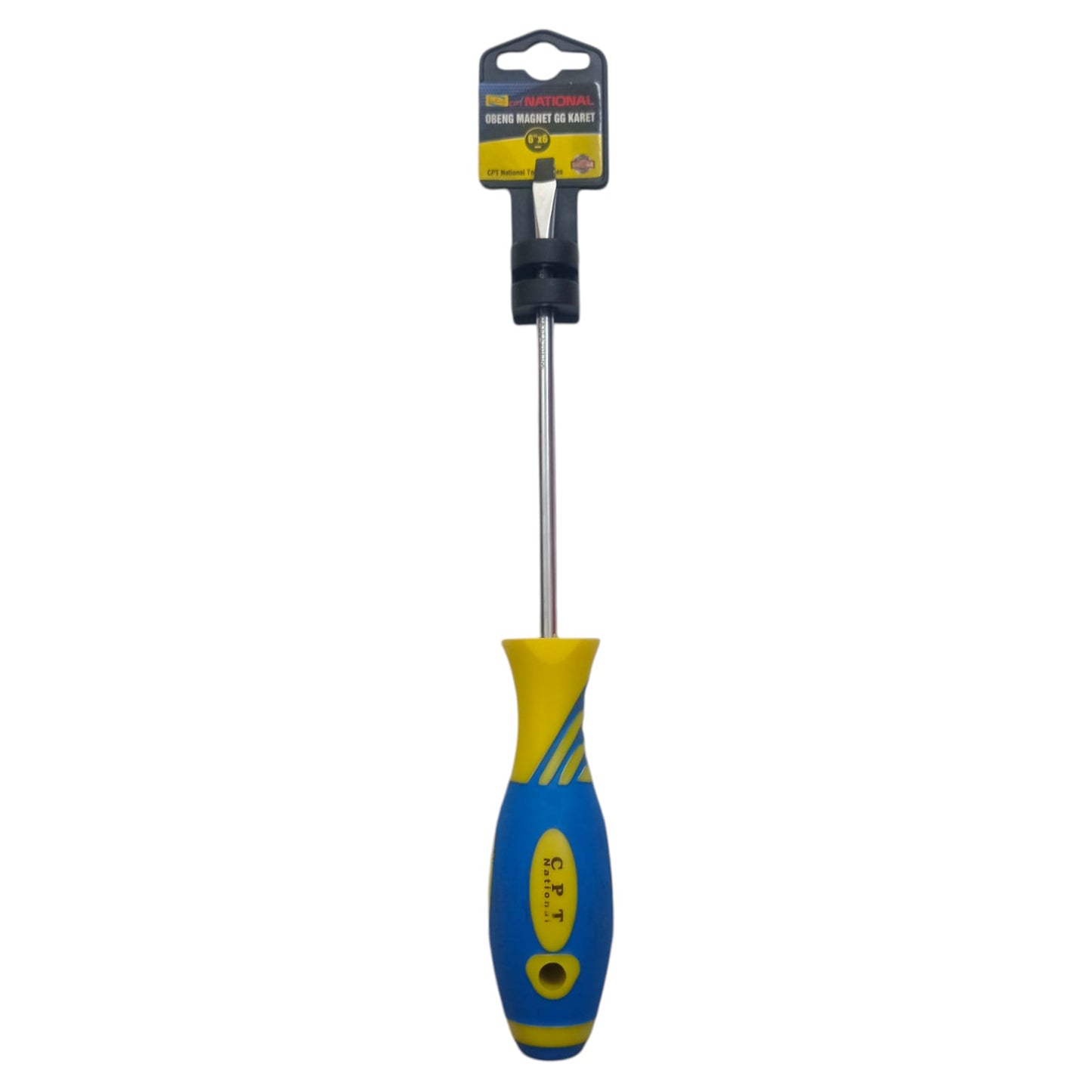 6 IN / CPT NATIONAL Obeng Screwdriver One Way Minus Gagang Karet