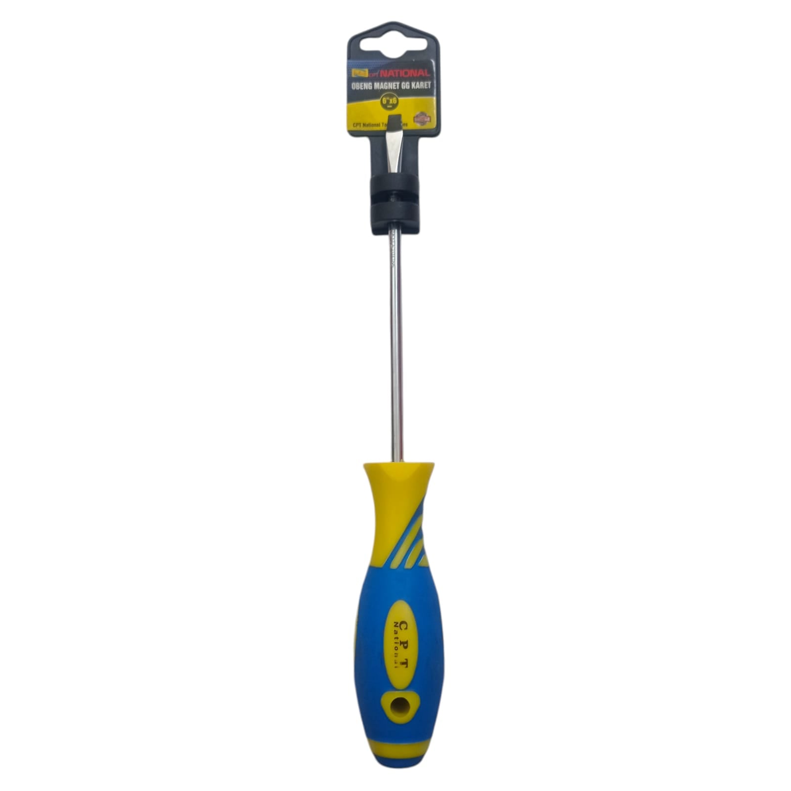 6 IN / CPT NATIONAL Obeng Screwdriver One Way Minus Gagang Karet