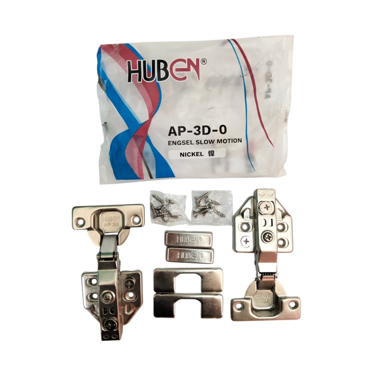 35 MM / HUBEN AP-3D-0 Engsel Sendok Lurus Lemari Hidrolik Besar Set