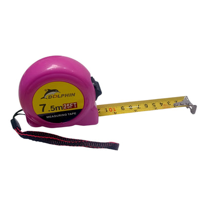 7.5 M / DOLPHIN Meteran Alat Ukur Tukang Bangunan Measuring Tape