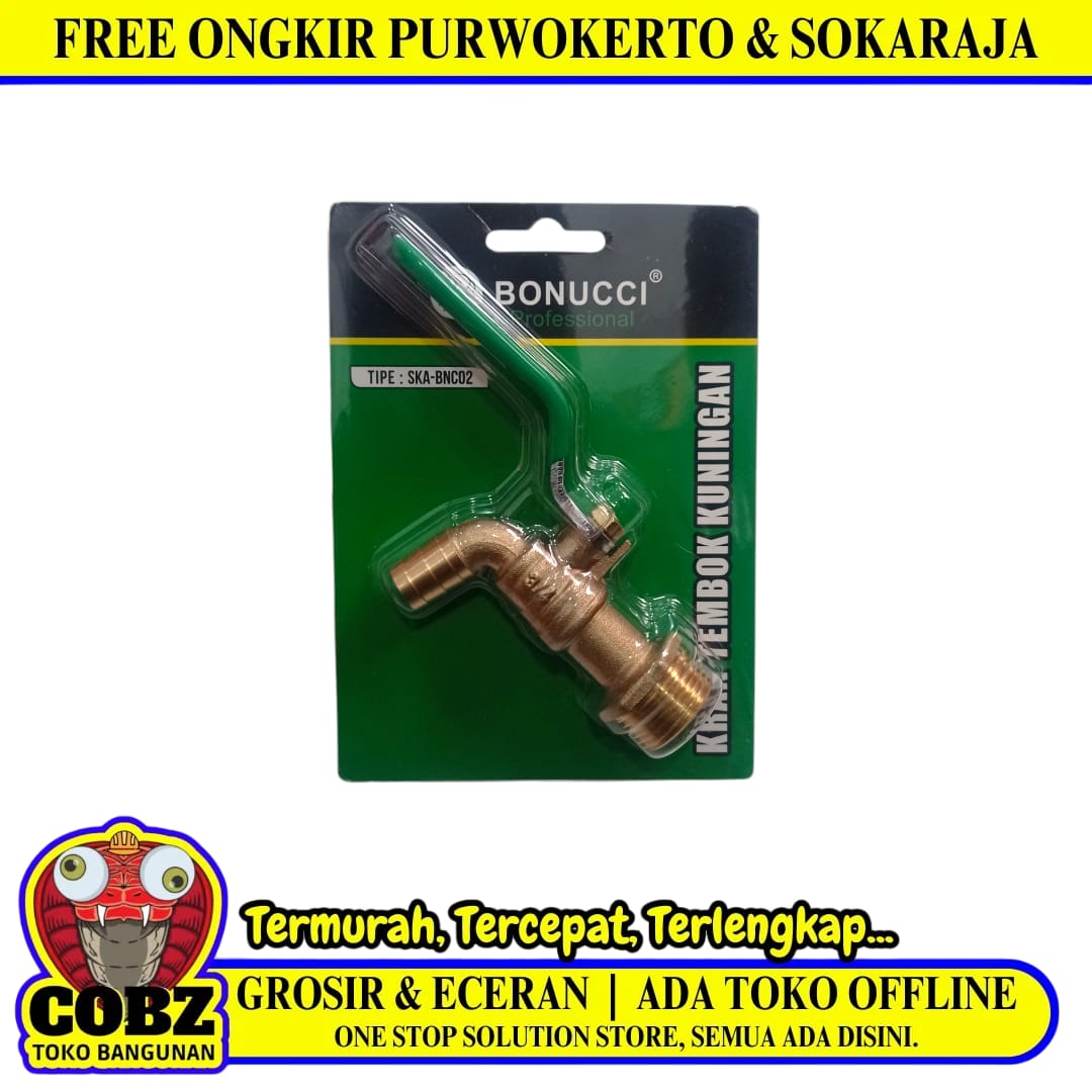 3/4 IN / BONUCCI Kran Air Tembok Taman Bola Ball Valve Stainless