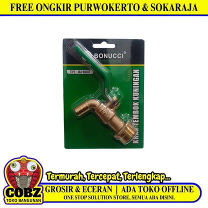 3/4 IN / BONUCCI Kran Air Tembok Taman Bola Ball Valve Stainless