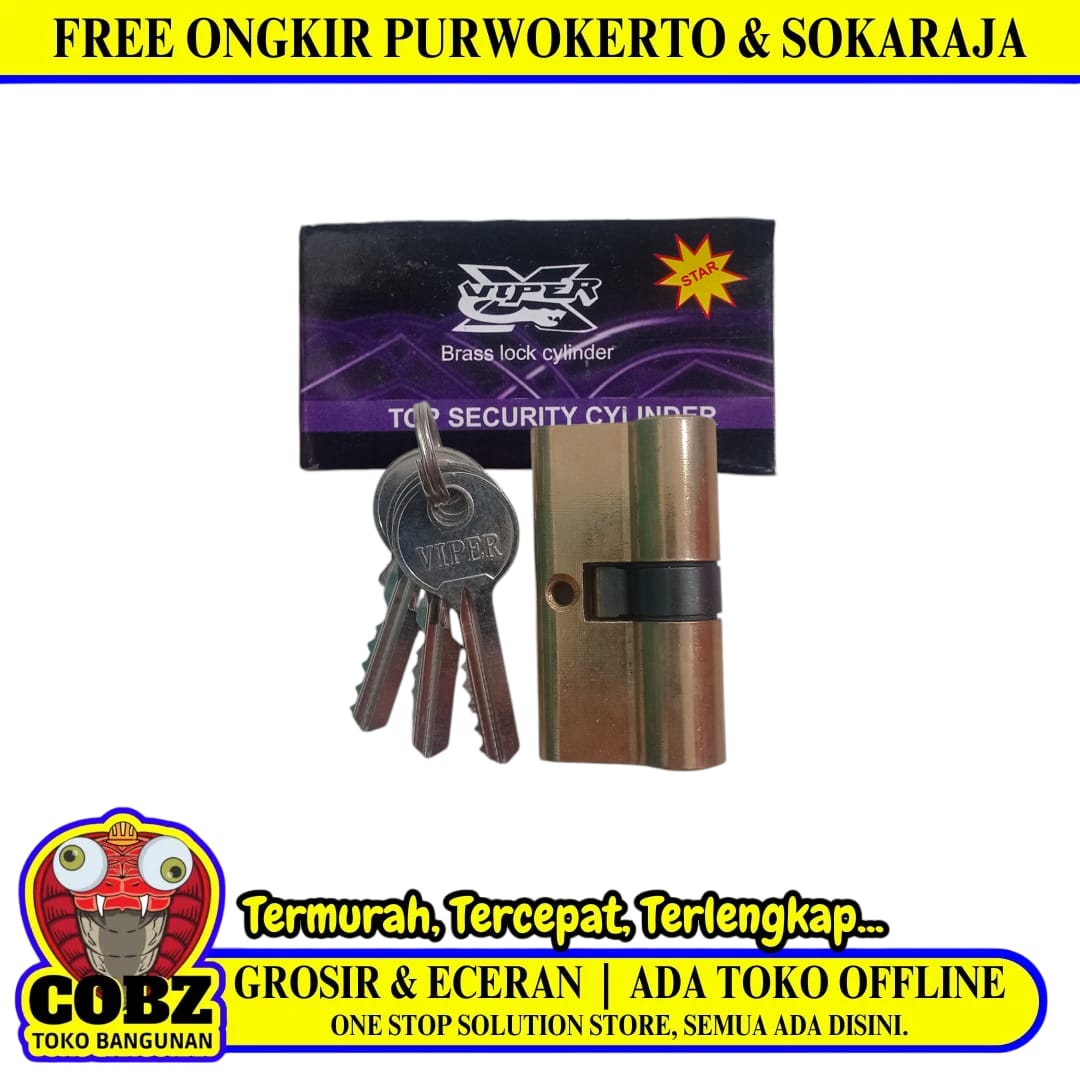 VIPER Silinder Anak Kunci Pintu Cylinder Lock Besar + 3 Kunci Set