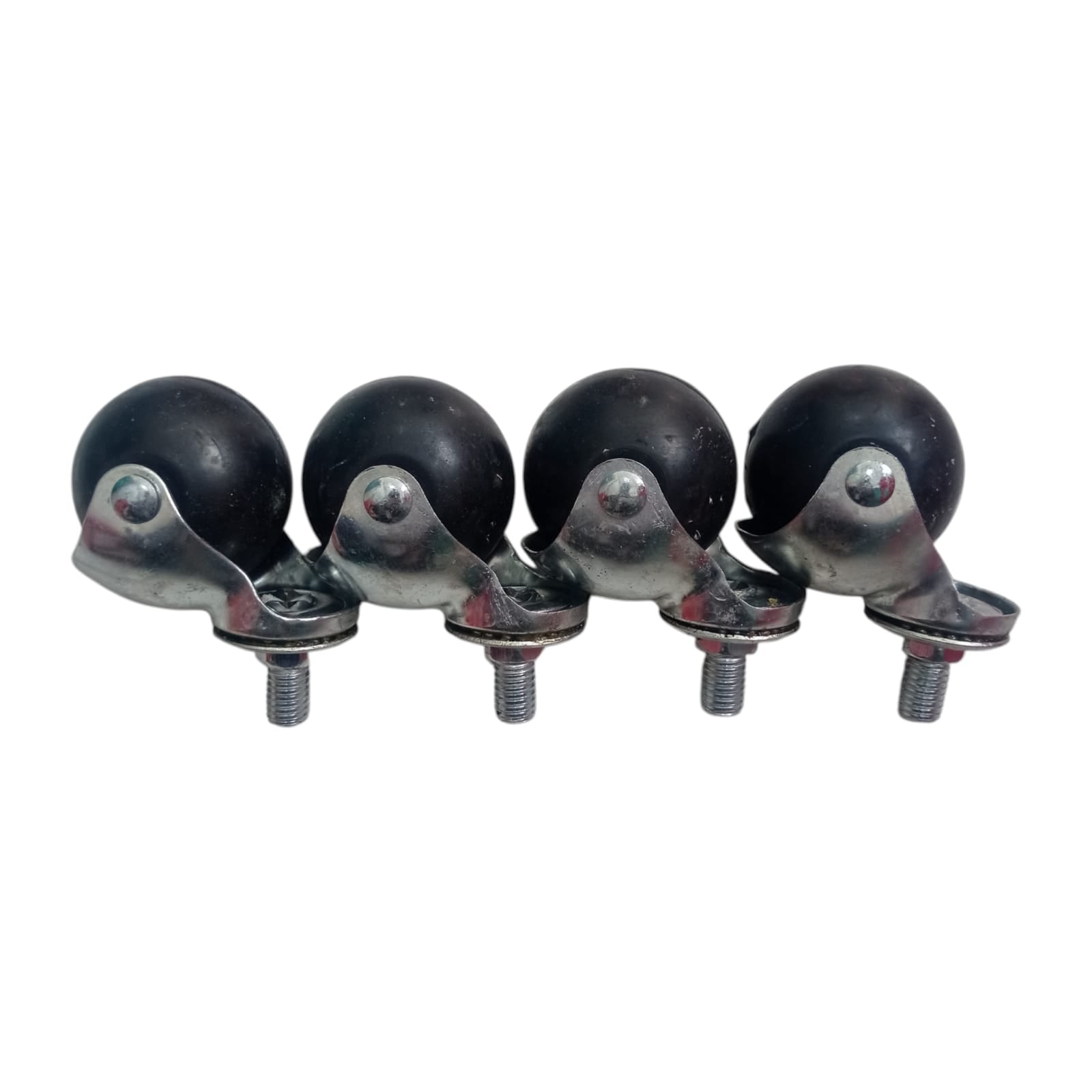 2 IN / IDEKU Roda Hidup Trolly Bulat Drat 50 MM Karet Warna 4 Pcs Dus