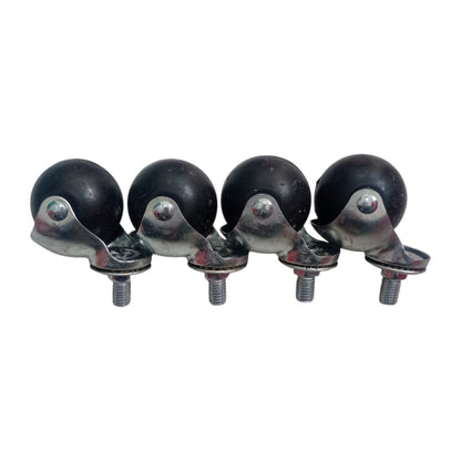 2 IN / IDEKU Roda Hidup Trolly Bulat Drat 50 MM Karet Warna 4 Pcs Dus