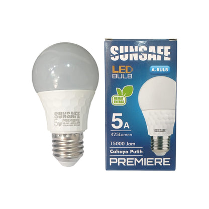 5 WATT / SUNSAFE PREMIERE LED Lampu Bohlam Bulb Moto Putih