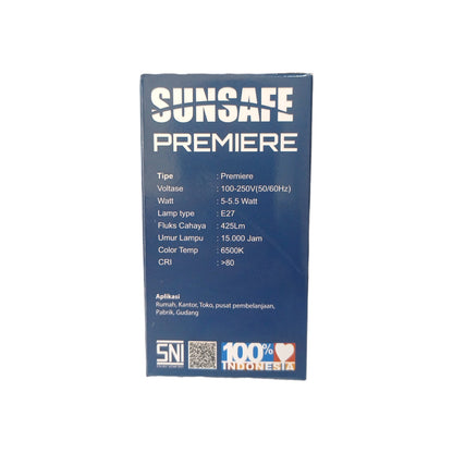 5 WATT / SUNSAFE PREMIERE LED Lampu Bohlam Bulb Moto Putih