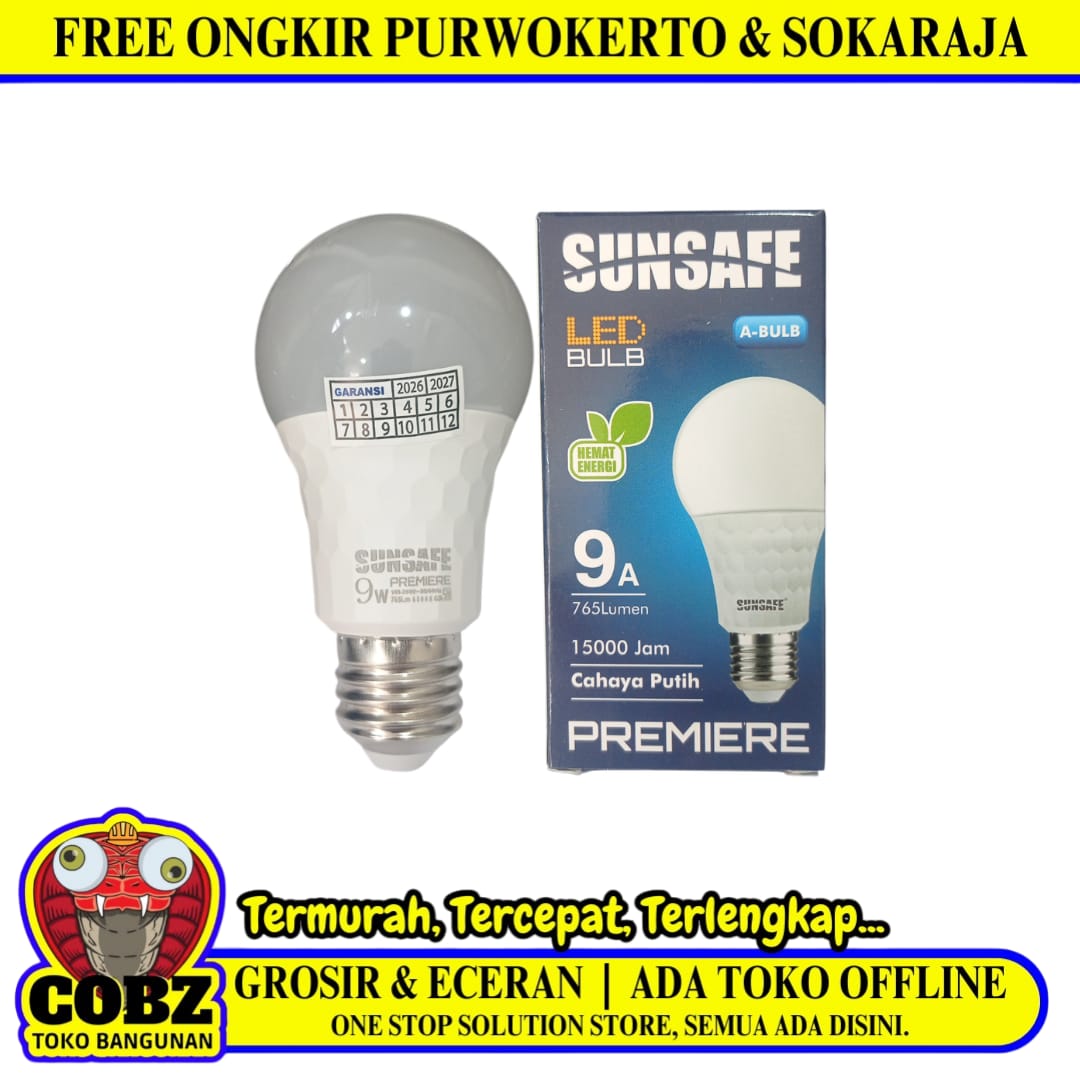 5 WATT / SUNSAFE PREMIERE LED Lampu Bohlam Bulb Moto Putih