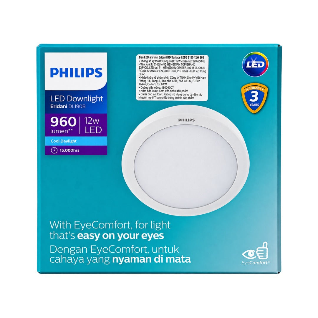 12 WATT / PHILIPS ERIDANI DL190B OB Downlight Lampu Putih Pcs