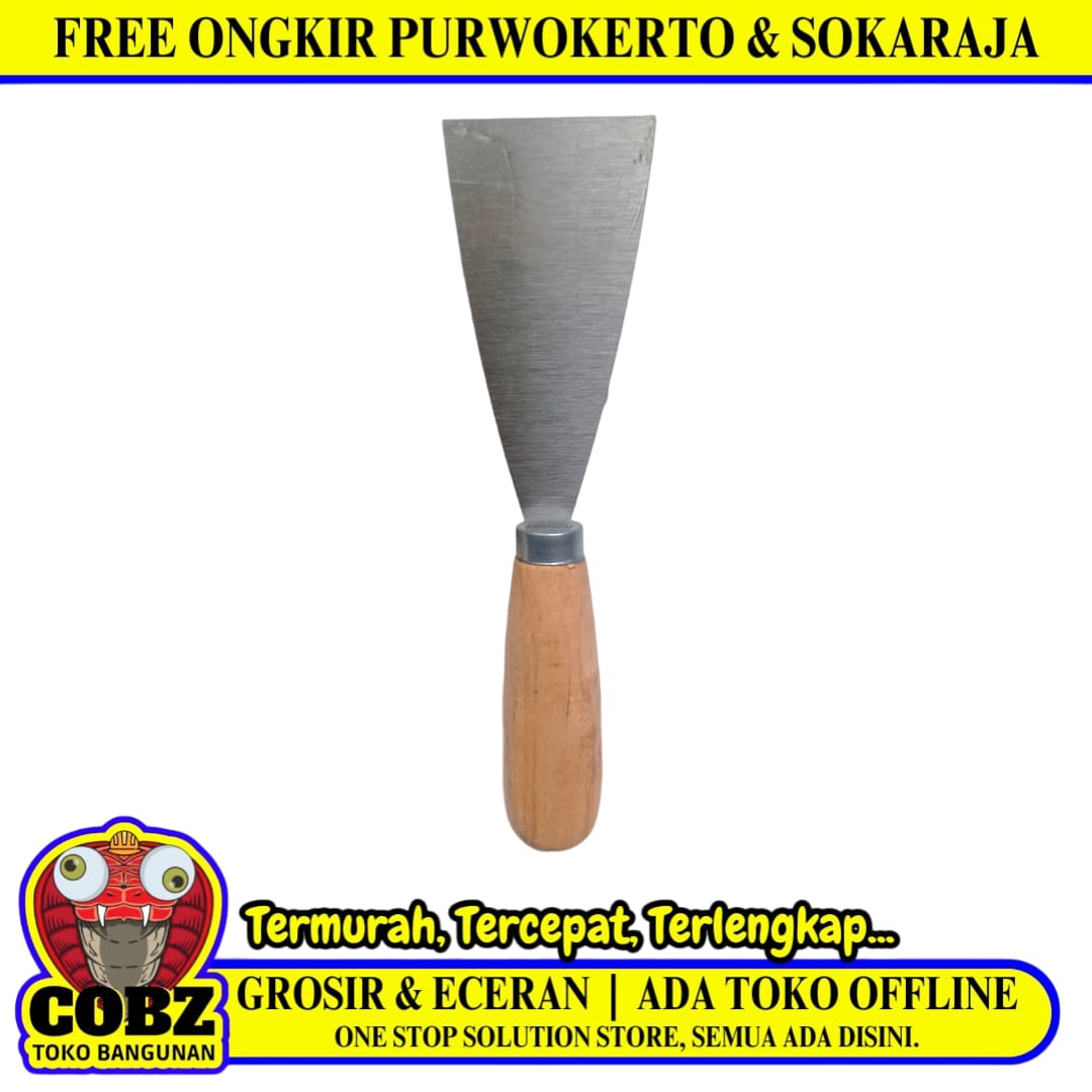 2 IN / COBZ Sekrap Kape Scrapper Cat Perata Acian Gagang Kayu