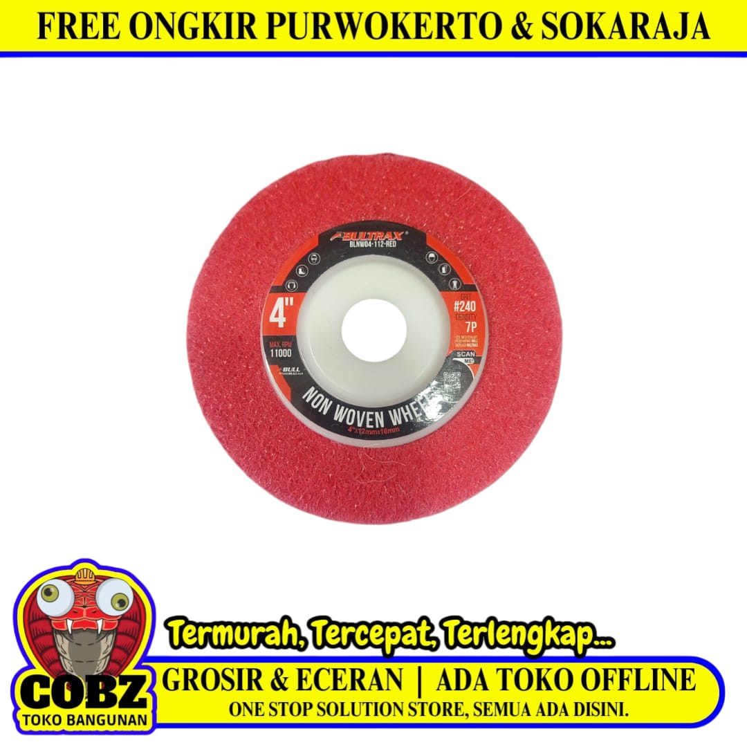 4 IN / BULTRAX Wool Polish Polishing Sponge Poles Merah