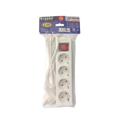 4 LUBANG x 150 CM / VISERO Stop Kontak Colokan Terminal Kabel 1.5 M