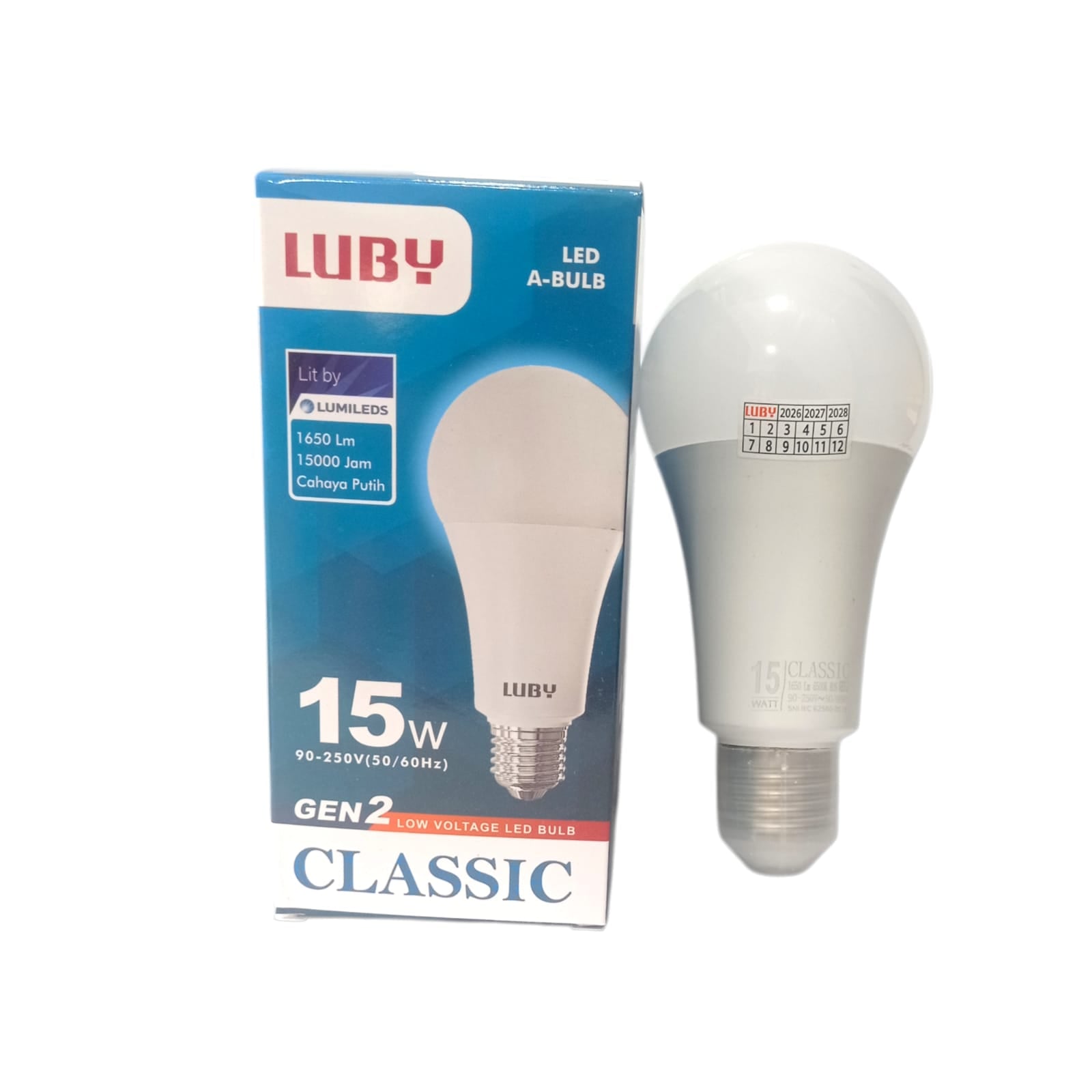 15 WATT / LUBY CLASSIC GEN 2 LED Lampu Bohlam Bulb Moto Putih