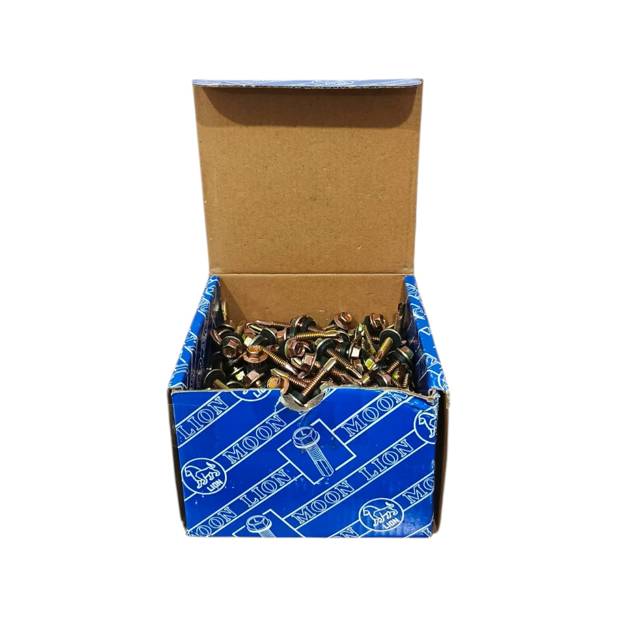 #5 x 30 MM / MOON LION Roofing Baut Sekrup Atap Baja Ringan Kuning Dus