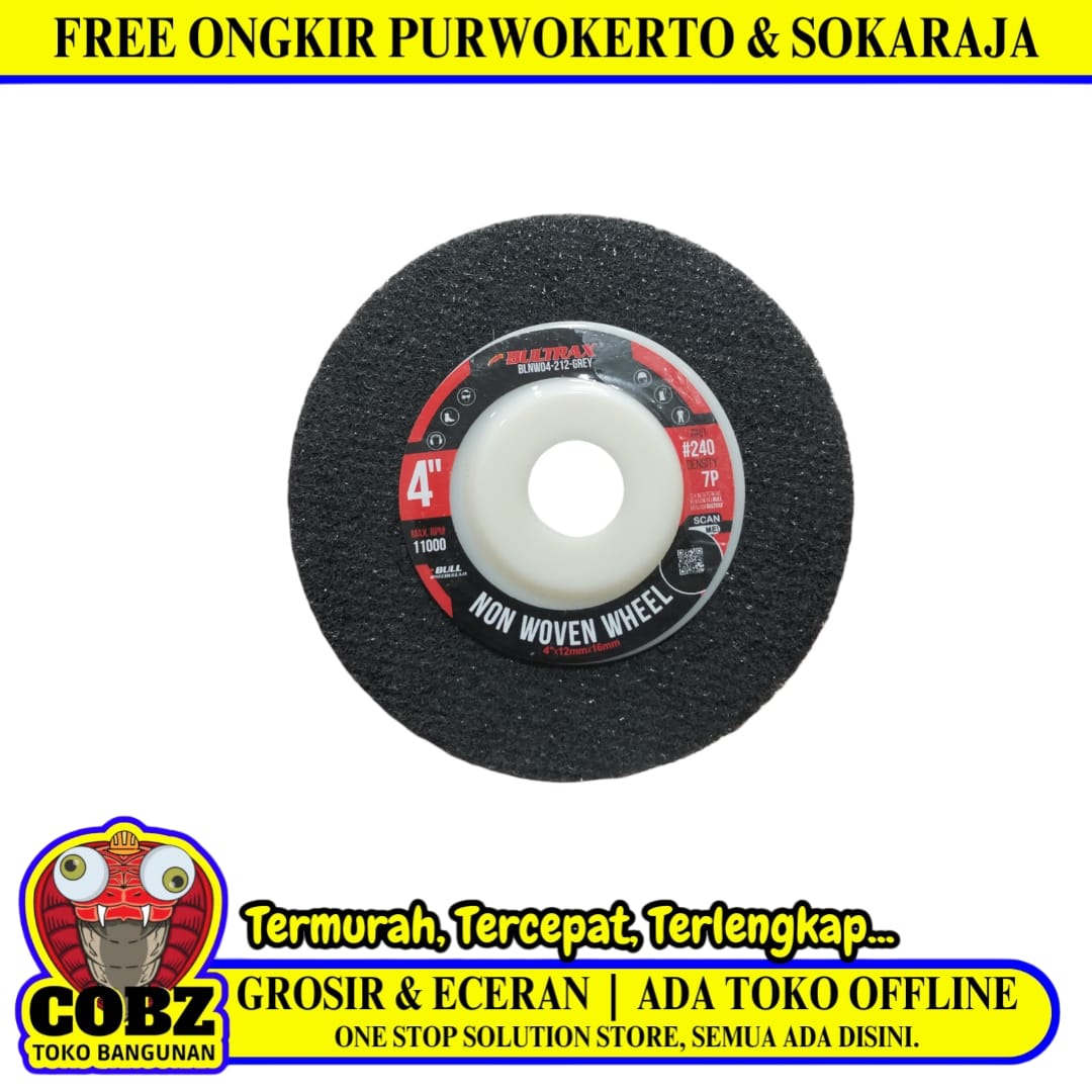 4 IN / BULTRAX Wool Polish Polishing Sponge Poles Hitam