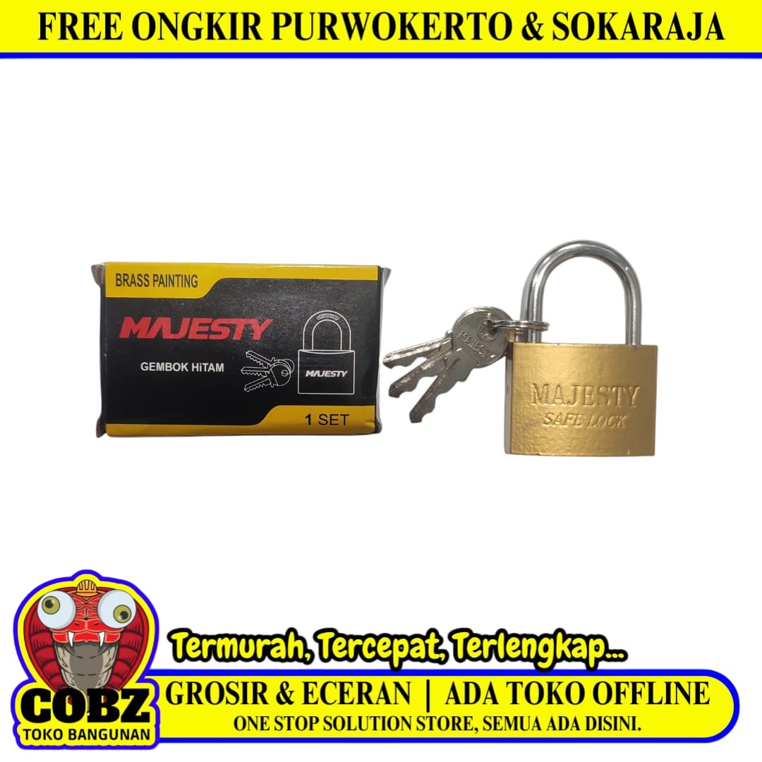 40 MM / MAJESTY Gembok Pintu Pagar Padlock Anti Maling Leher Pendek