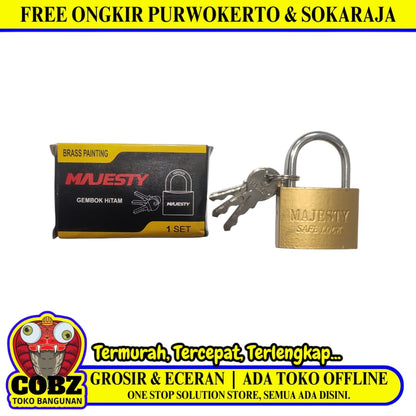 40 MM / MAJESTY Gembok Pintu Pagar Padlock Anti Maling Leher Pendek