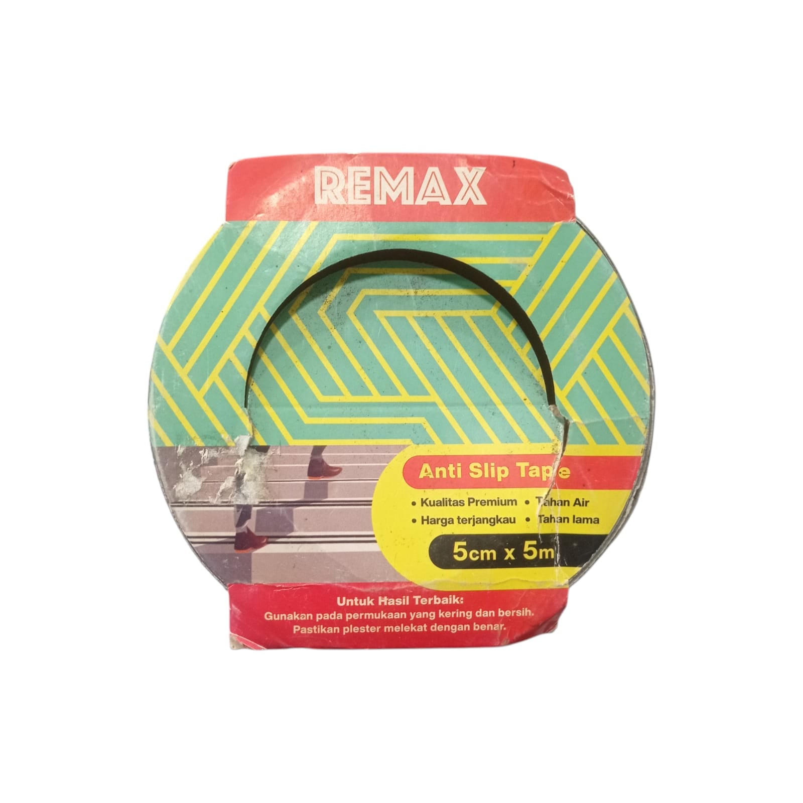 50 MM x 5 M / REMAX Lakban Stepnosing Lantai Anti Slip Hitam Roll