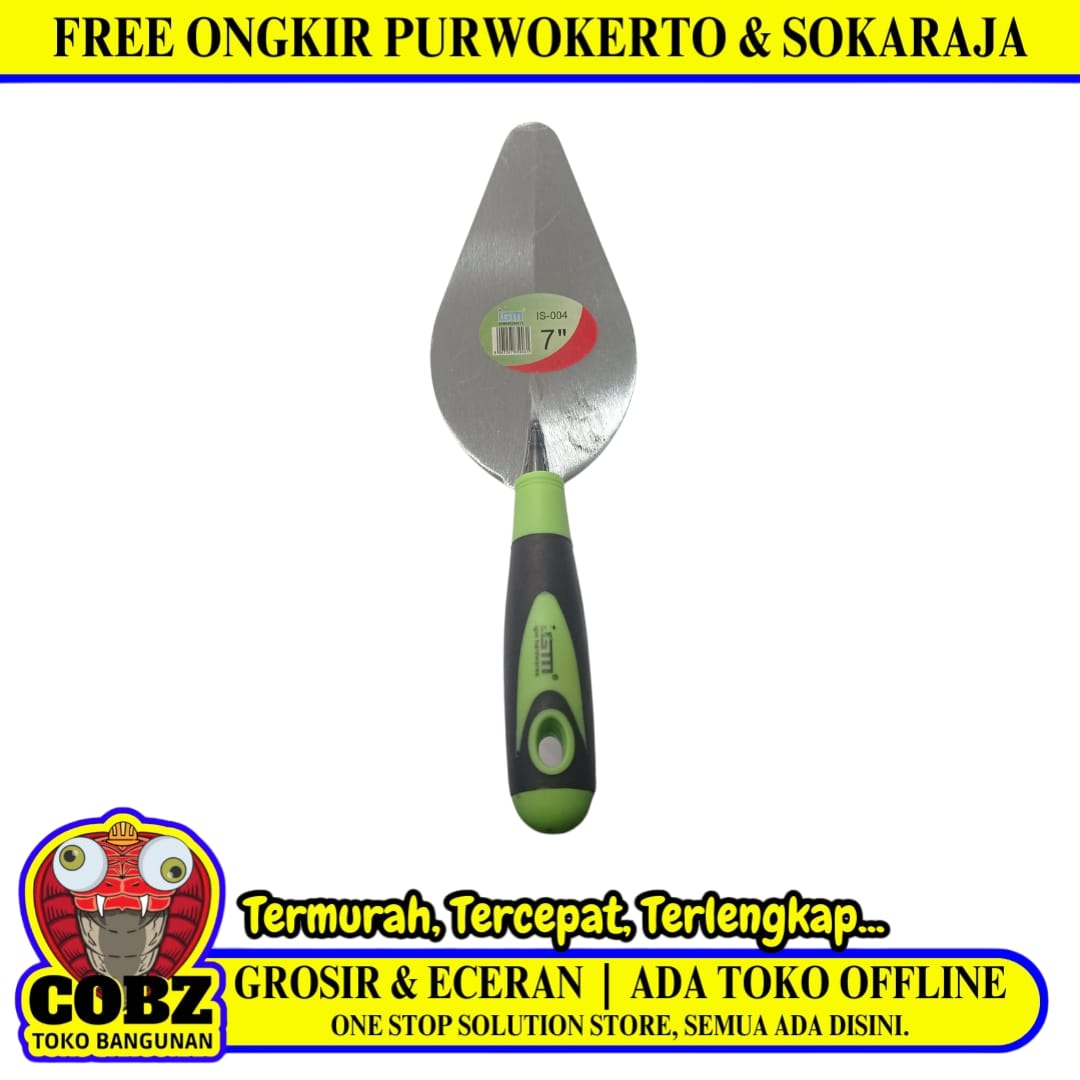 7 IN / IGM Cetok Sendok Semen Acian Trowel Lancip Gagang Karet