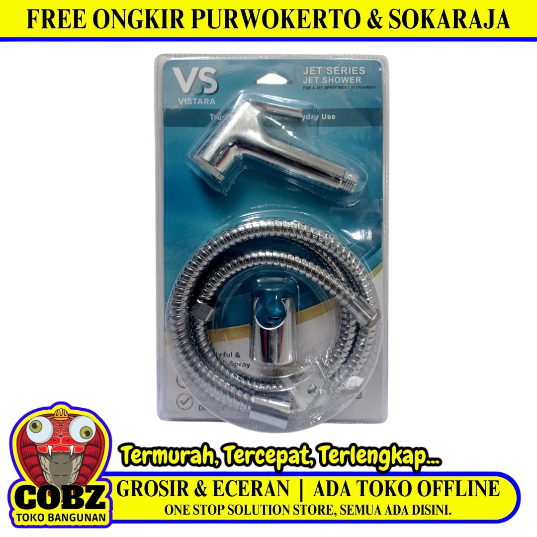 1/2 IN x 120 CM / VISTARA VTSR 110-CSSH Jet Shower Cebok Toilet Stainless Set