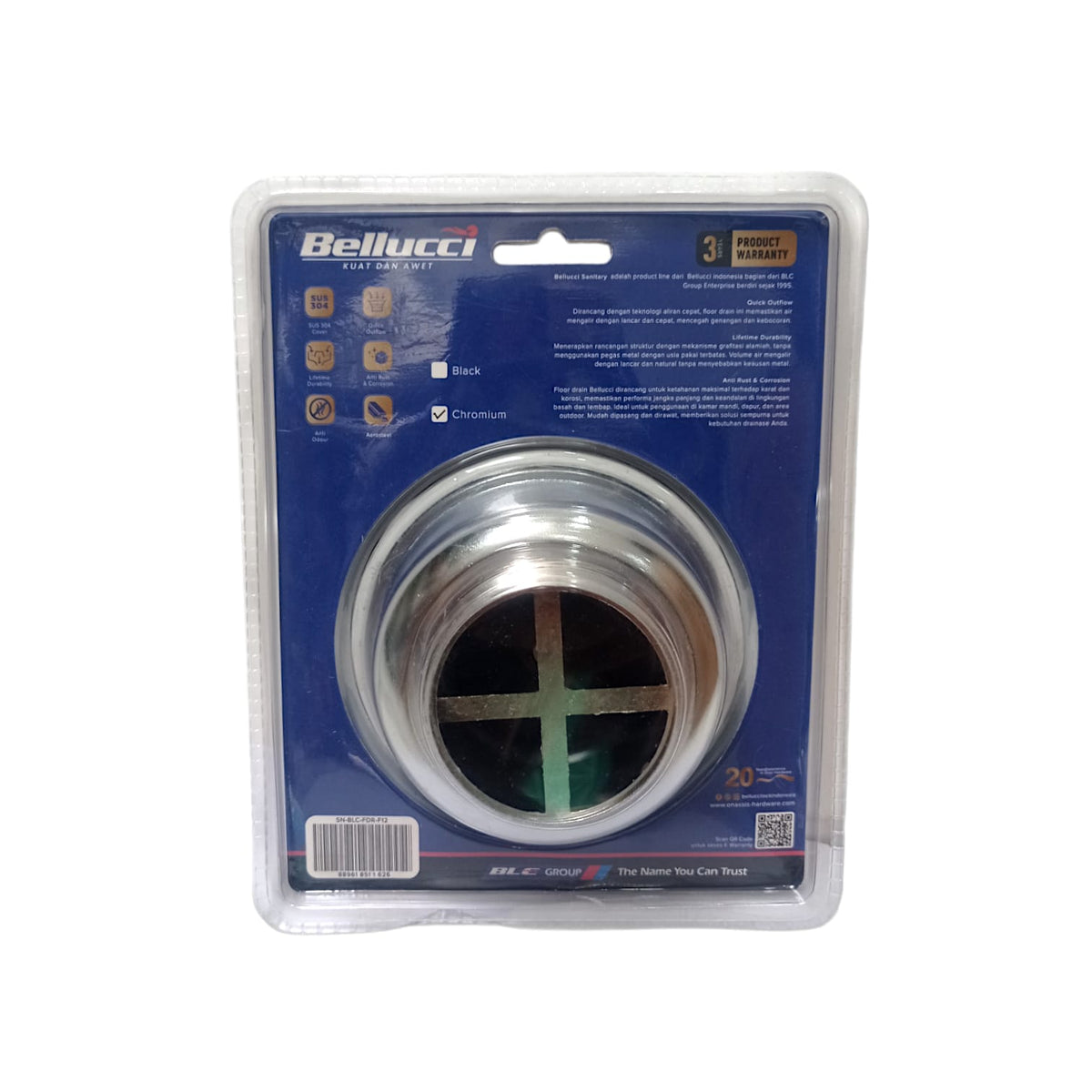 4 1/2 IN / BELLUCCI Saringan Got Leher Panjang Floor Drain Stainless