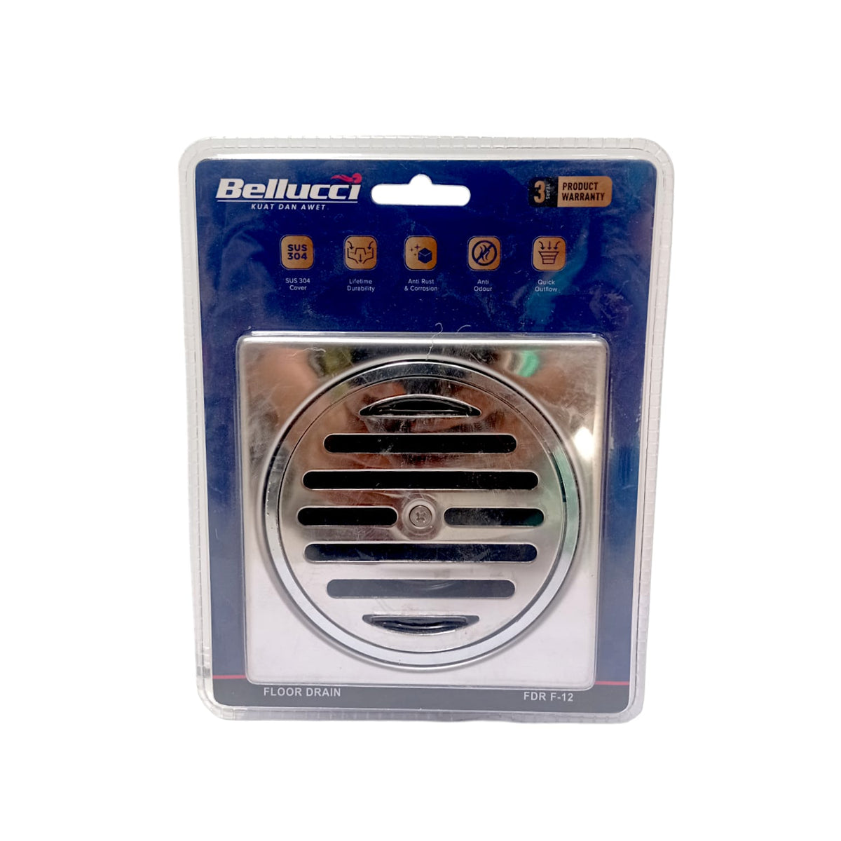4 1/2 IN / BELLUCCI Saringan Got Leher Panjang Floor Drain Stainless
