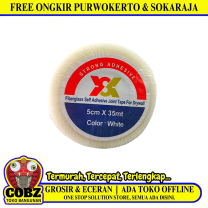 2 IN / YSK Isolasi Lakban Serat Kasa Plafon GRC Fiber Tape