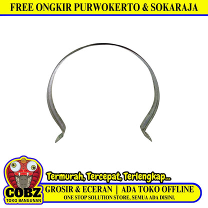 6 IN / TM Klem Pipa Plat Pipe Clamp Besi Seng