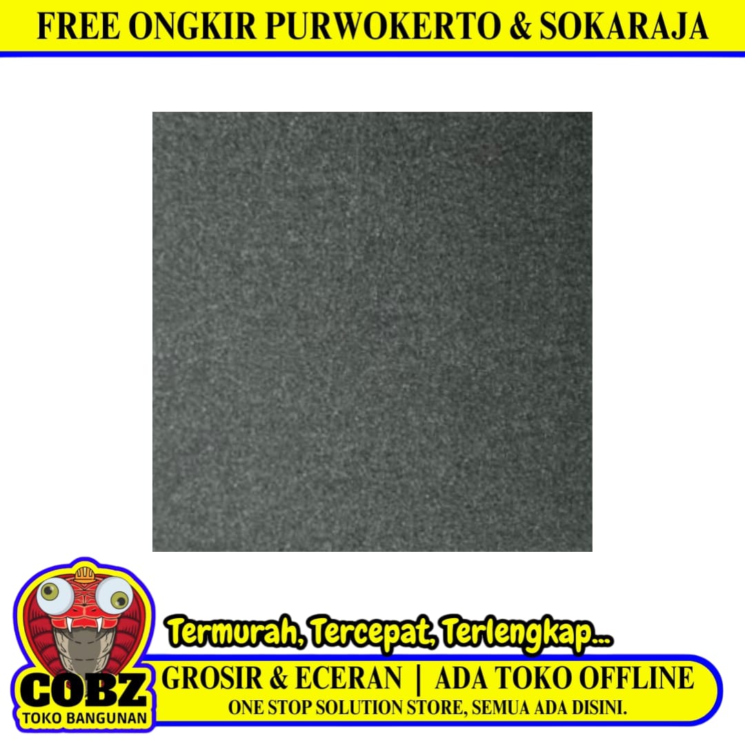50 CM x 50 CM / UNO TROY Keramik Lantai Teras Garasi Matte Dark Grey Dus