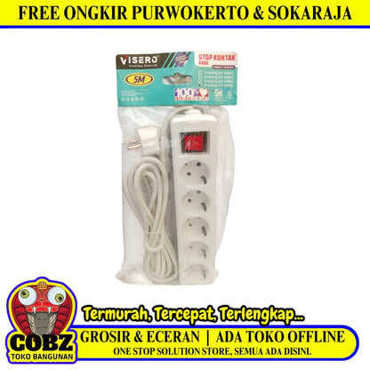 5 LB x 500 CM / VISERO Stop Kontak Colokan Terminal Kabel 5 M
