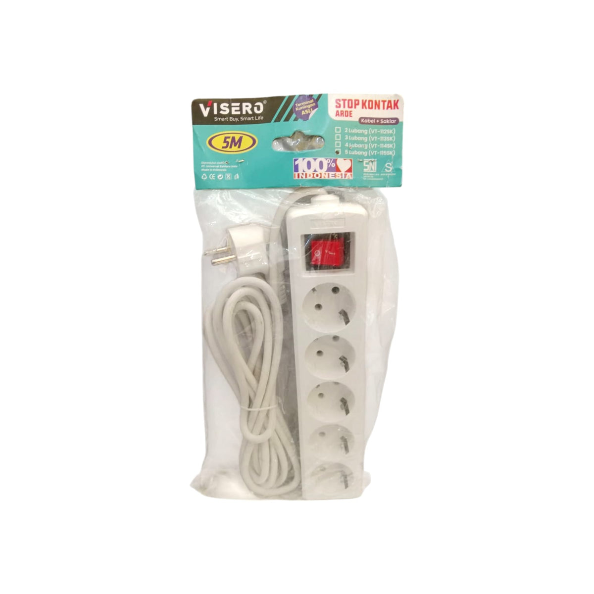 5 LB x 500 CM / VISERO Stop Kontak Colokan Terminal Kabel 5 M