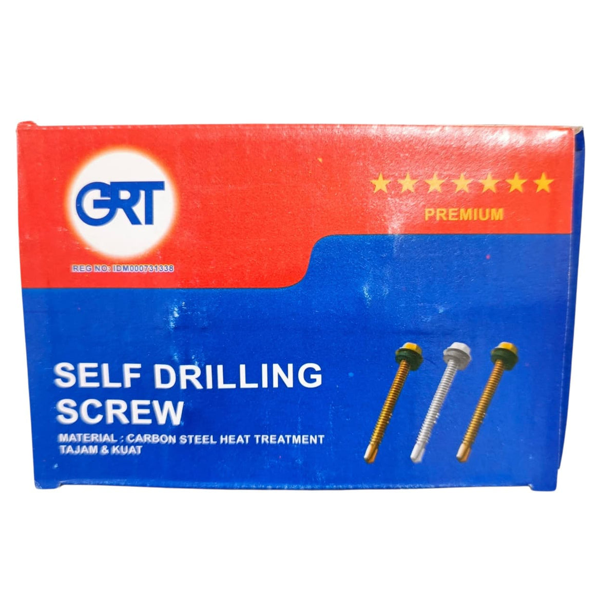 #12 X 70 MM / GRT Roofing Baut Sekrup Atap Baja Ringan Kuning Dus
