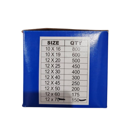 #12 X 70 MM / GRT Roofing Baut Sekrup Atap Baja Ringan Kuning Dus