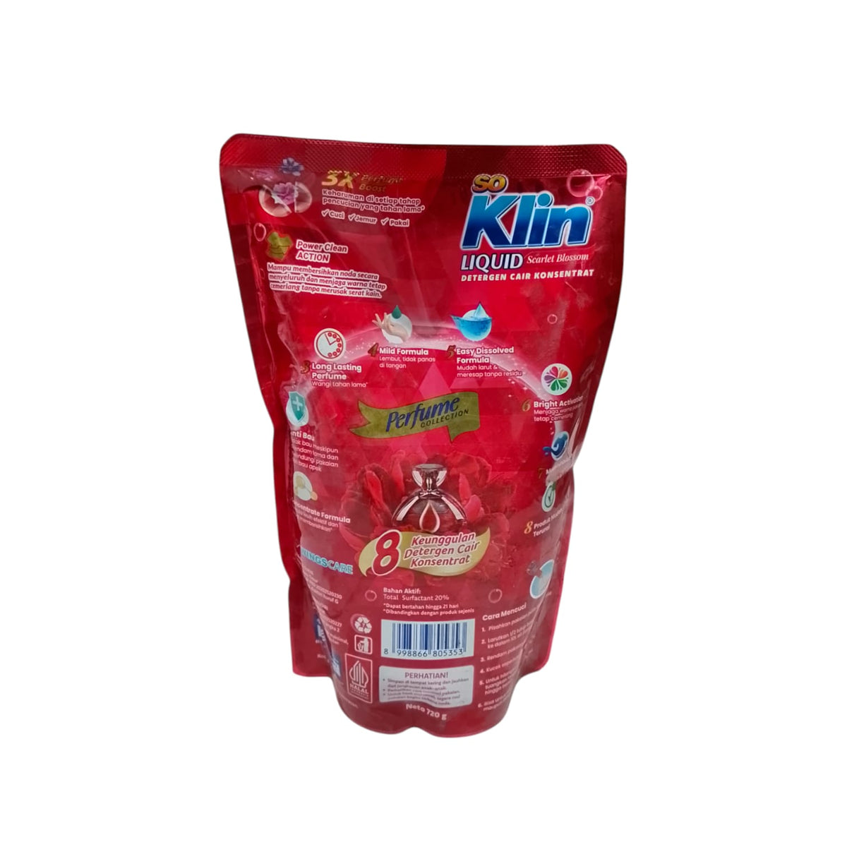 720 G / SOKLIN LIQUID SCARLET BLOSSOM Sabun Cuci Pakaian Pcs