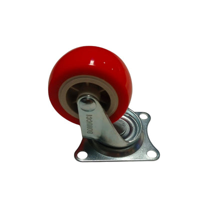 2 IN / BONUCCI Roda Hidup Trolly Gepeng 50 MM Nylon Merah 4 Pcs Dus