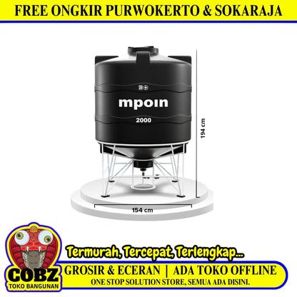 2000 L / M POIN + DRAIN D 2000 Water Torrent PVC Hitam + Acc Set