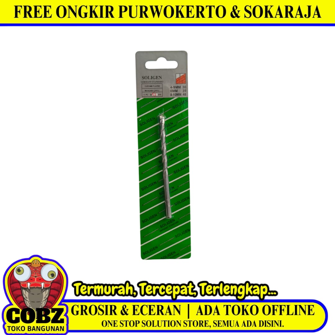 6 MM / SOLIGEN Masonry Drill Bits Mata Bor Beton Tembok Dinding
